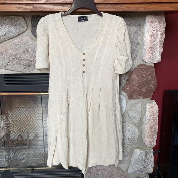 VICI Linen Blend Dress